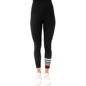 Addison Bay Tuckernuck Black Rainbow Everyday Legging 2.0 Small